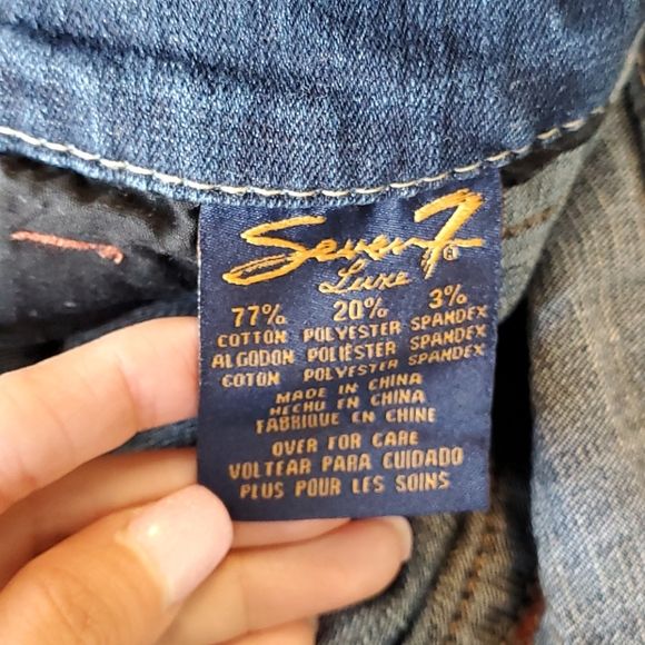 Seven7 Dark Blue Plus Size Bootcut Jeans Size 20 - Picture 7 of 9